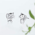 Hot Selling Women's Cat Metal Oil Painting Smiley Face Stud Earrings For Commuter Accessories view 2