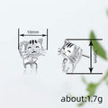 Hot Selling Women's Cat Metal Oil Painting Smiley Face Stud Earrings For Commuter Accessories view 4