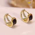 Minimalist Daily Enamel Earrings For Women, Versatile Commuter Fashion Niche Personality Jewelry view 3