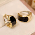 Minimalist Daily Enamel Earrings For Women, Versatile Commuter Fashion Niche Personality Jewelry view 2