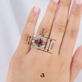 Elegant Faux Ruby Crown Ring For Women, Marquise Stone Luxury Evening Dress Jewelry Accessory view 4