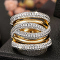 Court Style Line Combination Ring For Women, French Old Money Elegant European Fashion Jewelry view 2