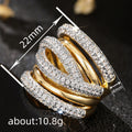 Court Style Line Combination Ring For Women, French Old Money Elegant European Fashion Jewelry view 4