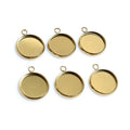 12mm Gold Zinc Alloy Charm Pendant No.953308 for DIY Necklace Bracelet Jewelry Making view 3