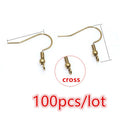 100pcs Stainless Steel Vacuum Gold Plated Ear Hooks For DIY Earrings Jewelry Accessories view 3
