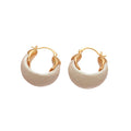 Gold Plated Geometric Oval Imitation Pearl Retro Elegant Daily Wear Earrings For Women view 5