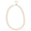Stainless Steel Beaded Faux Pearl Sweater Necklace Vintage Elegant Round Geometric Clavicle Chain view 5