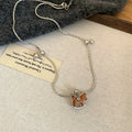 Wooden Horse And Star Pendant Necklace Stud Earrings Ring Jewelry Set For Fashion OL Style view 2