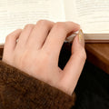 Gold Plated Copper Zircon Enamel Gourd Open Ring, New Chinese Style Geometric Finger Jewelry view 2