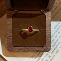 Gold Plated Copper Zircon Enamel Gourd Open Ring, New Chinese Style Geometric Finger Jewelry view 3