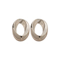 Metal Smooth Oval Stud Earrings Fashion OL Minimalist Geometric Light Luxury Ear Jewelry view 5