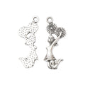 Zinc Alloy Cheerleader Charm Pendant for DIY Necklace Bracelet Jewelry Making view 2