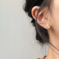 Gold Plated Silver Needle Zircon Gourd Stud Earrings Chinese Retro Geometric Artificial Crystal Jewelry view 4