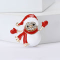 Alloy Enamel Christmas Snowman Lapel Pin For Holiday Apparel Brooch view 2