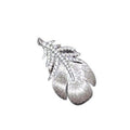Gold Plated Copper Zircon Feather Brooch For Fashion OL Light Luxury Apparel Accessories view 5
