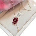 Flocked Round Grape Tassel Sweater Necklace For Women, Light Luxury New Chinese Retro Pendant view 5
