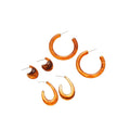 Maillard Acrylic Waterdrop Stud Earrings Jewelry Set With Silver Pins Minimalist Light Luxury Design view 5