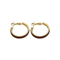 Korean Velvet Round Hoop Earrings With Silver Pins, Retro Maillard Minimalist Geometric Jewelry view 5