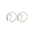 European American Minimalist Round Copper Clip-on Earrings, Geometric Ear Cuff Jewelry for Women view 5