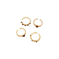 Gold Plated Tiger Eye Round Open Ring, Maillard Vintage Geometric Index Finger Jewelry view 5