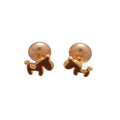 Light Luxury Gold Plated Silver Needle Enamel Horse Faux Pearl Stud Earrings view 5