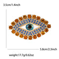 Alloy Rhinestone Eye Brooch Pin For Luxury Apparel Decoration view 6