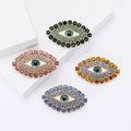 Alloy Rhinestone Eye Brooch Pin For Luxury Apparel Decoration view 1