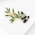 Enamel Alloy Panda Brooch Pin For Clothing And Scarf Fastening view 3