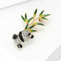Enamel Alloy Panda Brooch Pin For Clothing And Scarf Fastening view 2