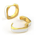 Versatile Minimalist Enamel Earrings For Daily Wear Fashion Designer Ear Jewelry view 2