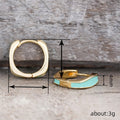 Versatile Minimalist Enamel Earrings For Daily Wear Fashion Designer Ear Jewelry view 4