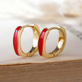 Versatile Minimalist Enamel Earrings For Daily Wear Fashion Designer Ear Jewelry view 7