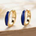 Versatile Minimalist Enamel Earrings For Daily Wear Fashion Designer Ear Jewelry view 8
