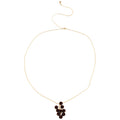 Copper Flocked Grape Tassel Necklace And Ear Hook Jewelry Set For Women Vintage Light Luxury Style view 5