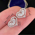 Light Luxury Heart Stud Earrings Simple Fresh Versatile Heart Shape Fashion Jewelry For Women view 4