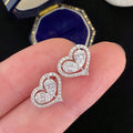 Light Luxury Heart Stud Earrings Simple Fresh Versatile Heart Shape Fashion Jewelry For Women view 1