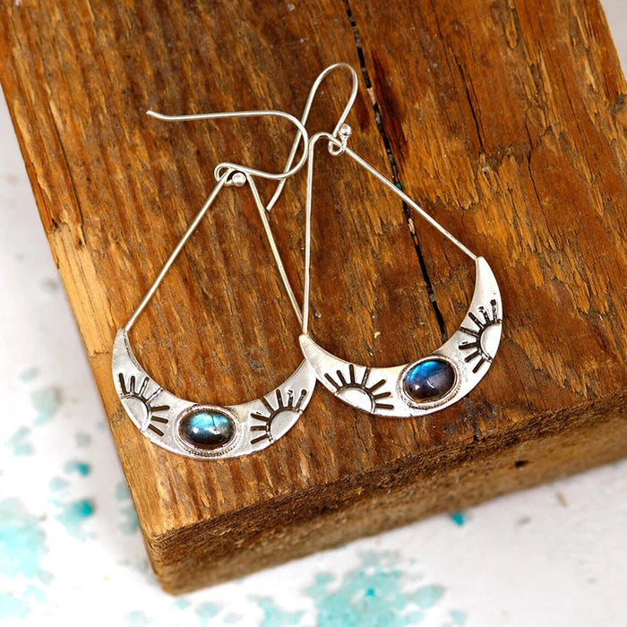 Hot Selling Cross Border Sun Planet Drop Earrings For Women, Vintage Versatile Niche Jewelry