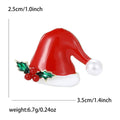 Alloy Enamel Christmas Hat Brooch For Unisex Apparel Decoration view 4