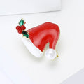Alloy Enamel Christmas Hat Brooch For Unisex Apparel Decoration view 3