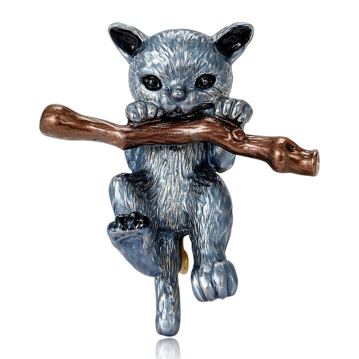 Alloy Enamel Cute Cat Brooch For Cartoon Clothing Decoration