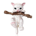 Alloy Enamel Cute Cat Brooch For Cartoon Clothing Decoration view 2