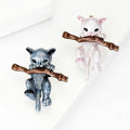 Alloy Enamel Cute Cat Brooch For Cartoon Clothing Decoration view 3