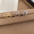 Light Luxury Triple Layer Faux Pearl Zircon Open Ring For Fashion Index Finger Jewelry view 4