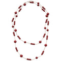 Old Money Faux Pearl Beaded Long Sweater Necklace Geometric Round Layered Chain Choker view 5