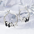 Cute Mini Panda Earrings For Women, European Animal Theme Simple Fresh Ear Jewelry view 3