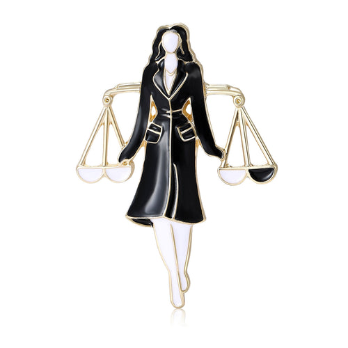 Alloy Lawyer Figure Brooch For Professional Suit Lapel Decoration
