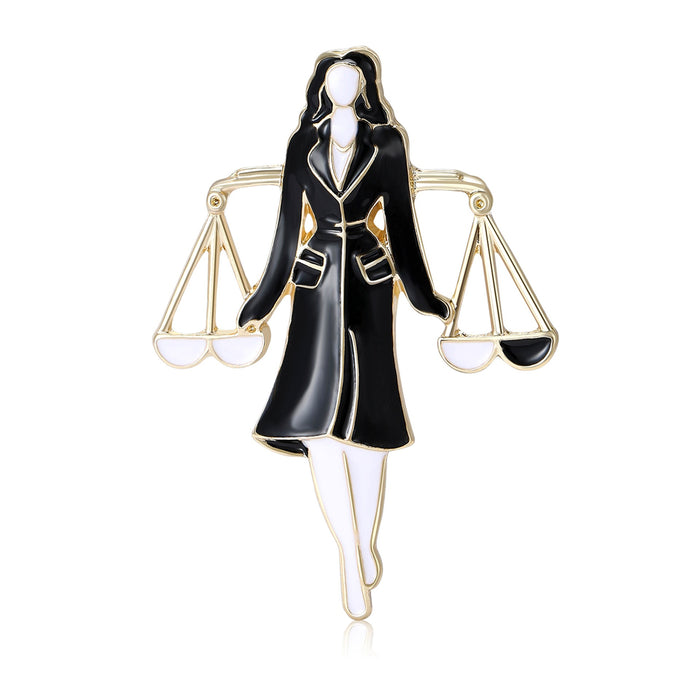 Alloy Lawyer Figure Brooch For Professional Suit Lapel Decoration