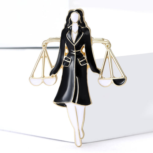 Alloy Lawyer Figure Brooch For Professional Suit Lapel Decoration