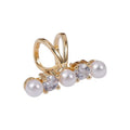 Korean Zircon Faux Pearl Geometric Round Clip-on Earrings For Women Elegant Office Ear Cuffs view 5