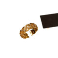 Gold Plated Copper Zircon Cross Openwork Adjustable Ring, French Elegant Geometric Style view 5